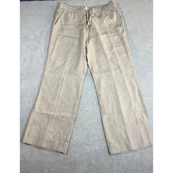 Tommy Bahama Women's Two Palms High Rise Linen Easy Pants Size Medium - Picture 2 of 9